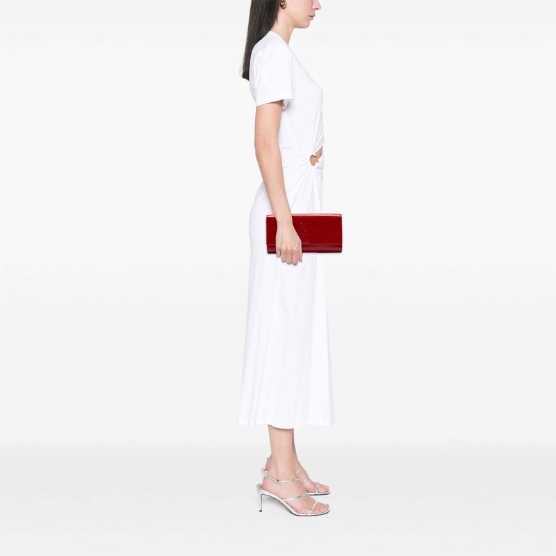 Small Textured Patent Belle De Jour Clutch - Image 6