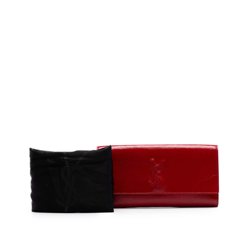 Small Textured Patent Belle De Jour Clutch - Image 7
