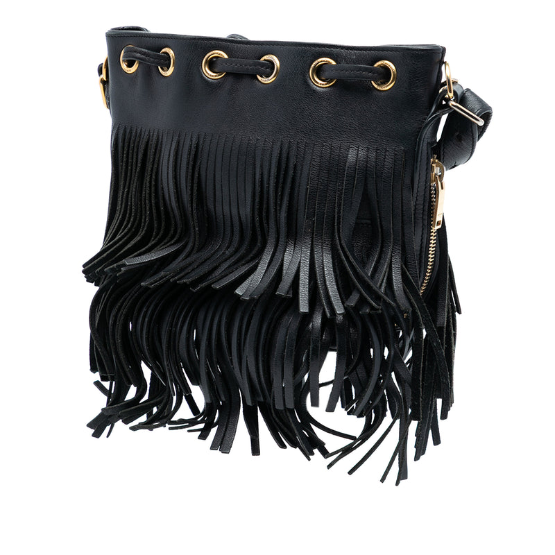 Small Calfskin Emmanuelle Fringe Bucket Bag - Image 2