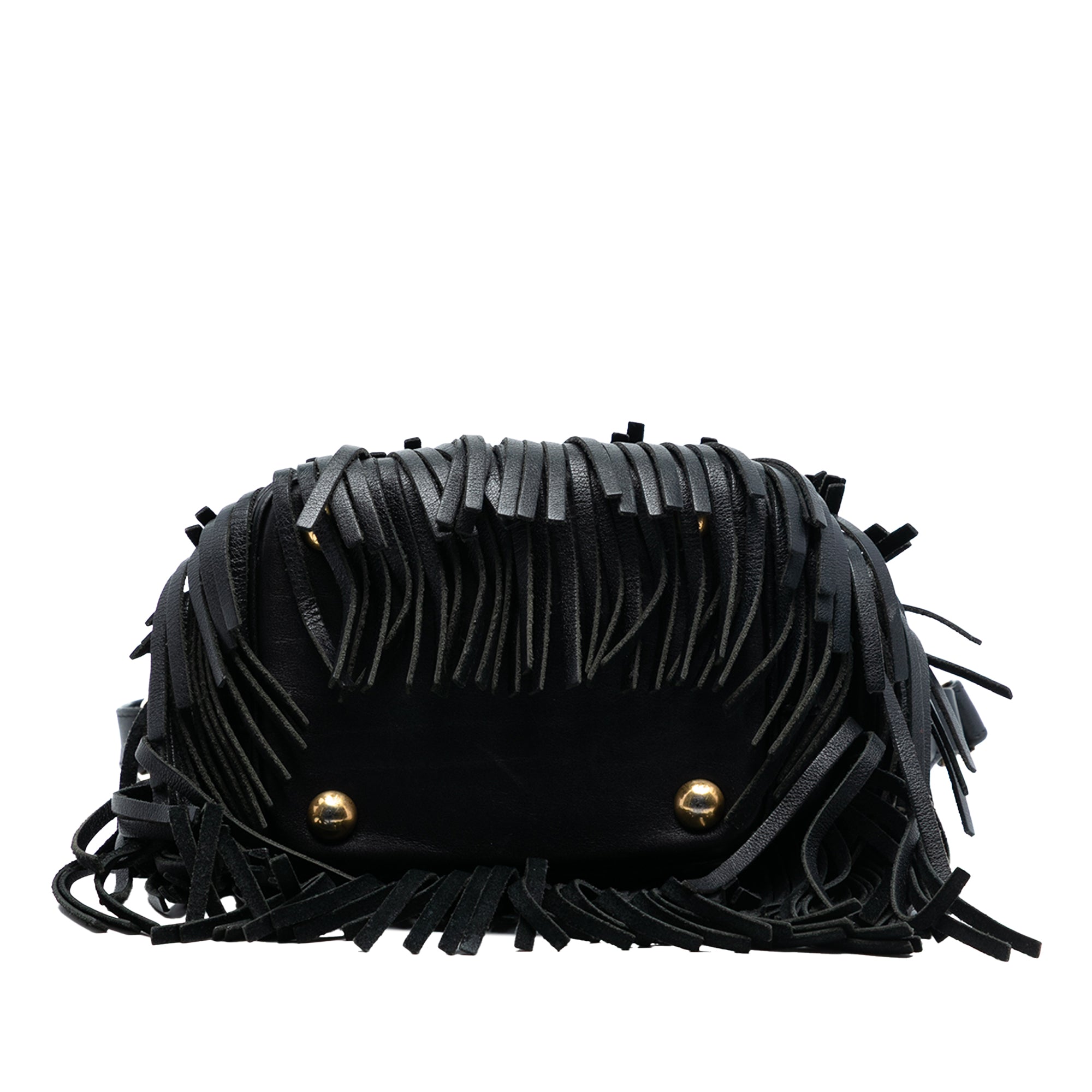 Small Calfskin Emmanuelle Fringe Bucket Bag - Image 3