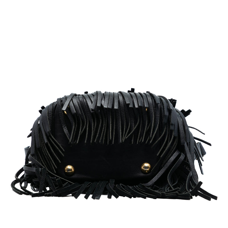 Small Calfskin Emmanuelle Fringe Bucket Bag - Image 3