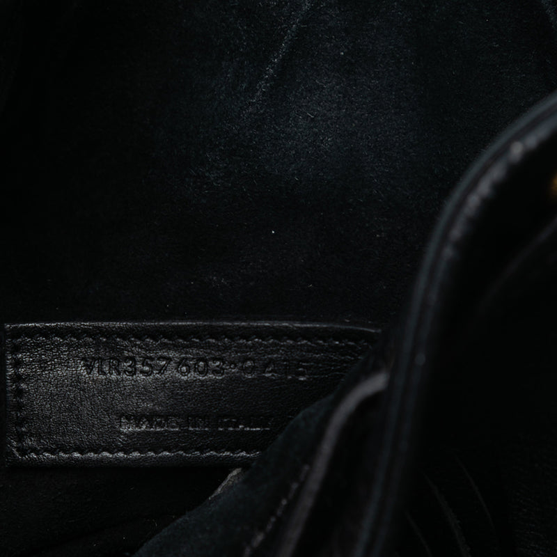 Small Calfskin Emmanuelle Fringe Bucket Bag - Image 6