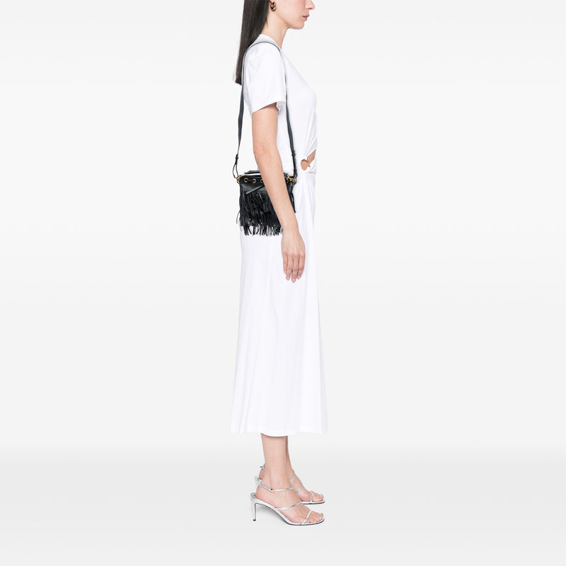 Small Calfskin Emmanuelle Fringe Bucket Bag - Image 7