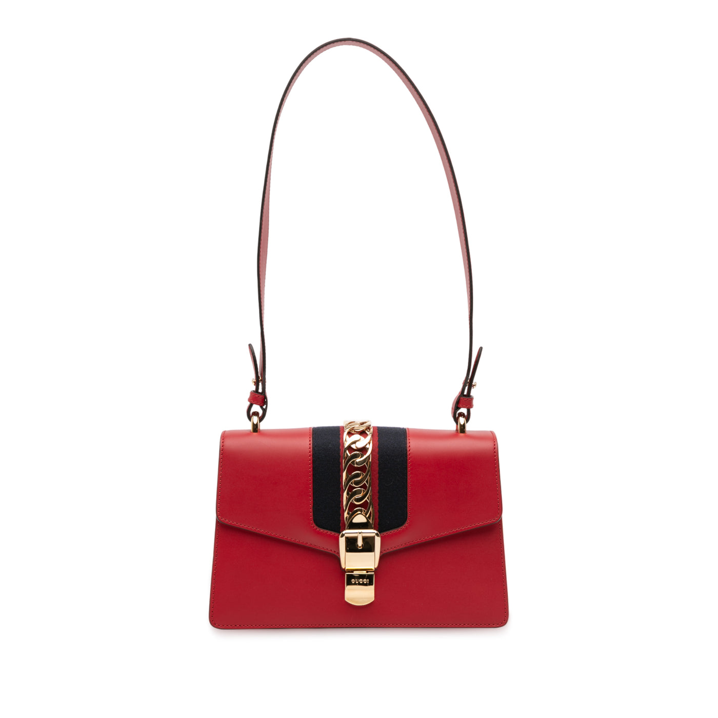 Small Leather Sylvie Web Satchel - Image 1