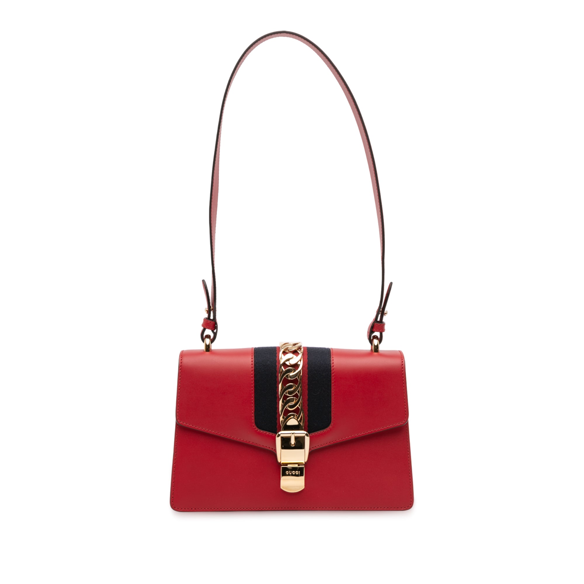 Small Leather Sylvie Web Satchel - Image 1