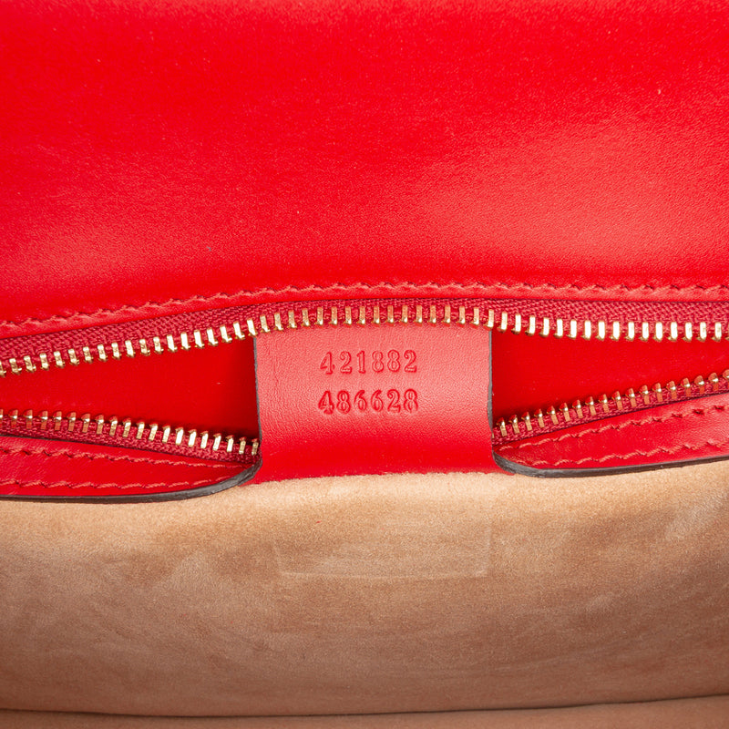 Small Leather Sylvie Web Satchel - Image 6