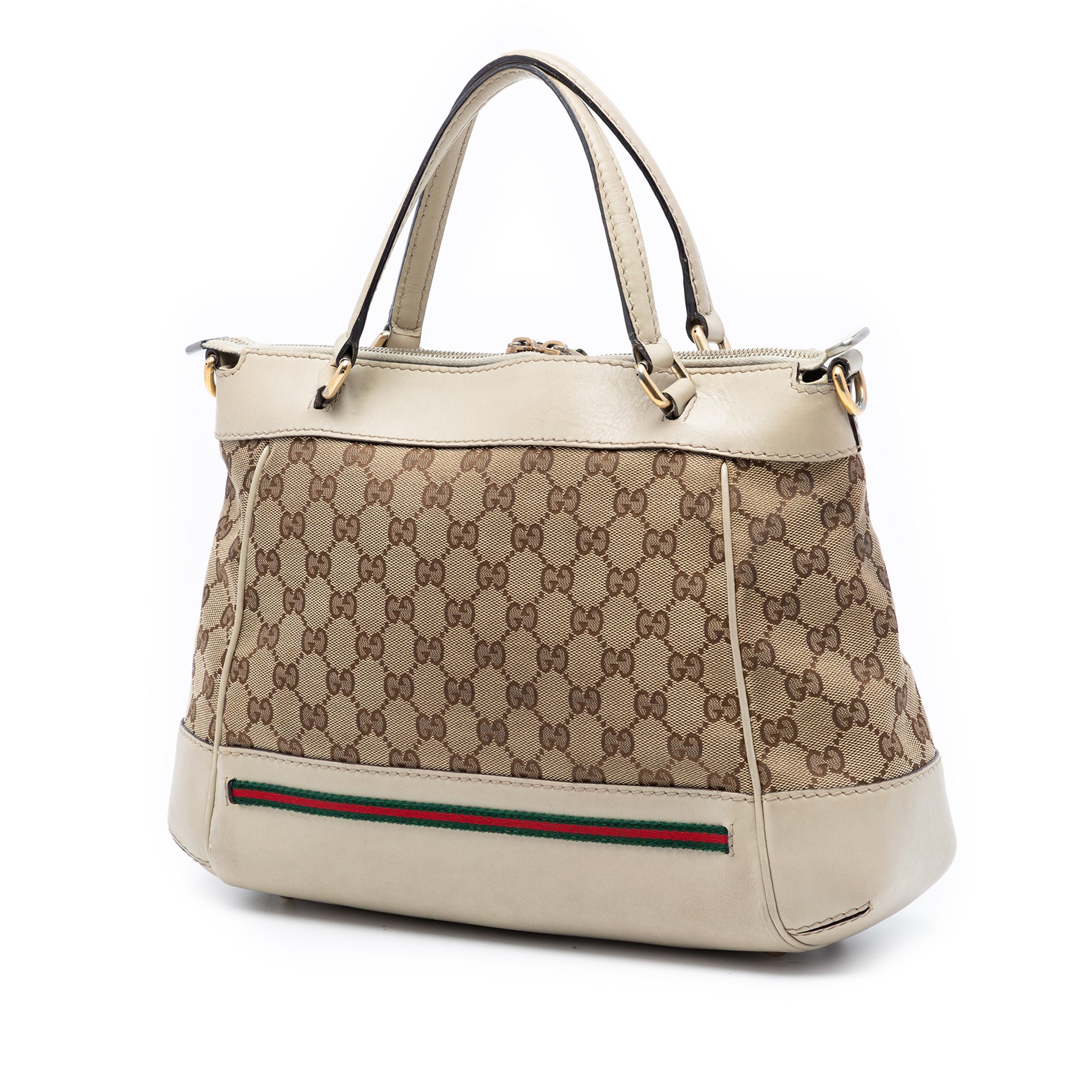 GG Canvas Web Mayfair Satchel - Image 2