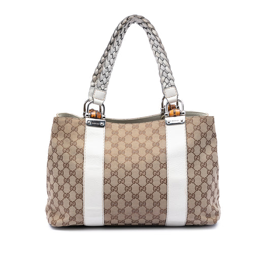 Medium GG Canvas Bamboo Libeccio Tote - Image 1