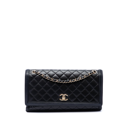 Jumbo Quilted Lambskin 3 Compartment Flap - Image 1