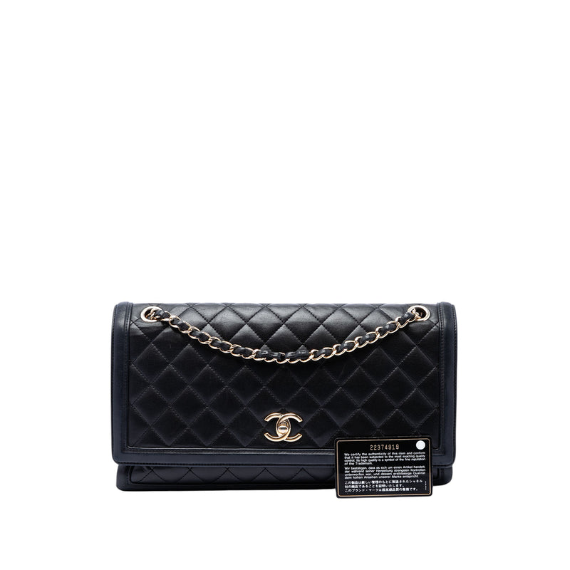 Jumbo Quilted Lambskin 3 Compartment Flap - Image 7