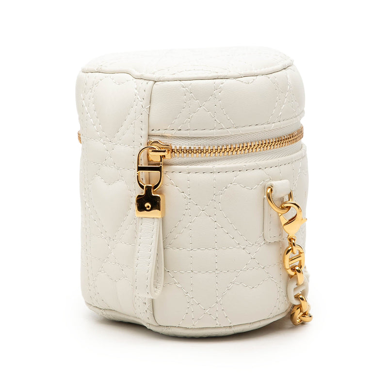 DiorAmour Micro Lambskin Cannage Heart Vanity Case with Chain - Image 2
