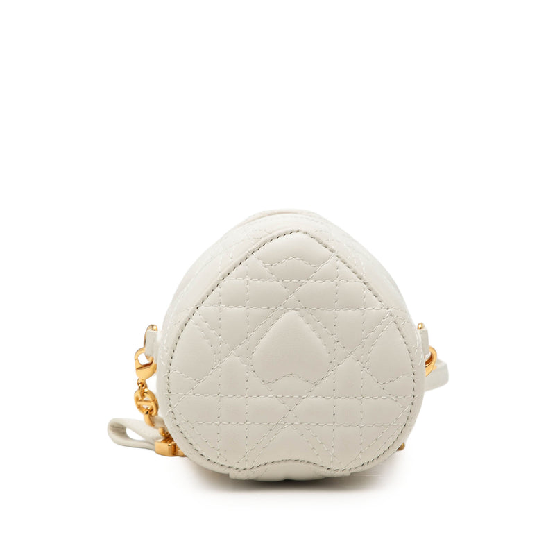 DiorAmour Micro Lambskin Cannage Heart Vanity Case with Chain - Image 3