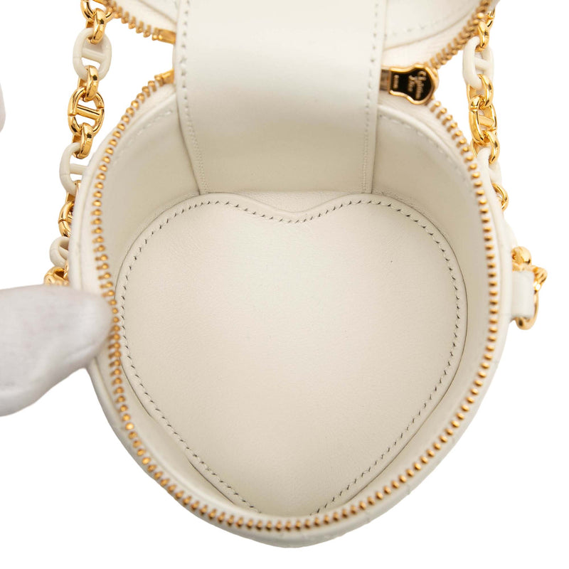 DiorAmour Micro Lambskin Cannage Heart Vanity Case with Chain - Image 4
