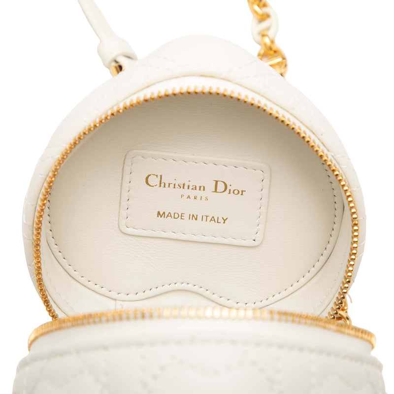 DiorAmour Micro Lambskin Cannage Heart Vanity Case with Chain - Image 5