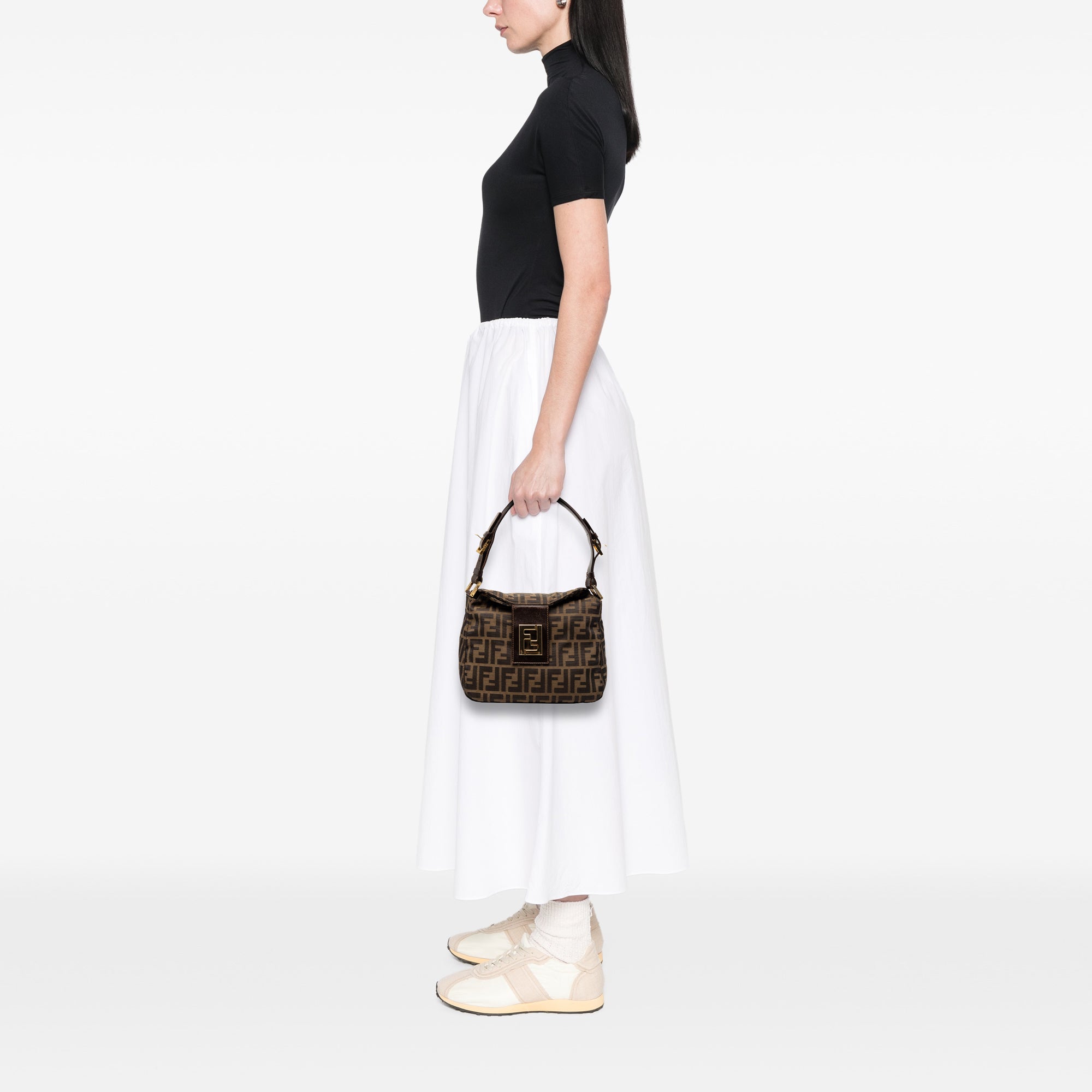 Zucca Canvas Double Flap Shoulder Bag - Image 7