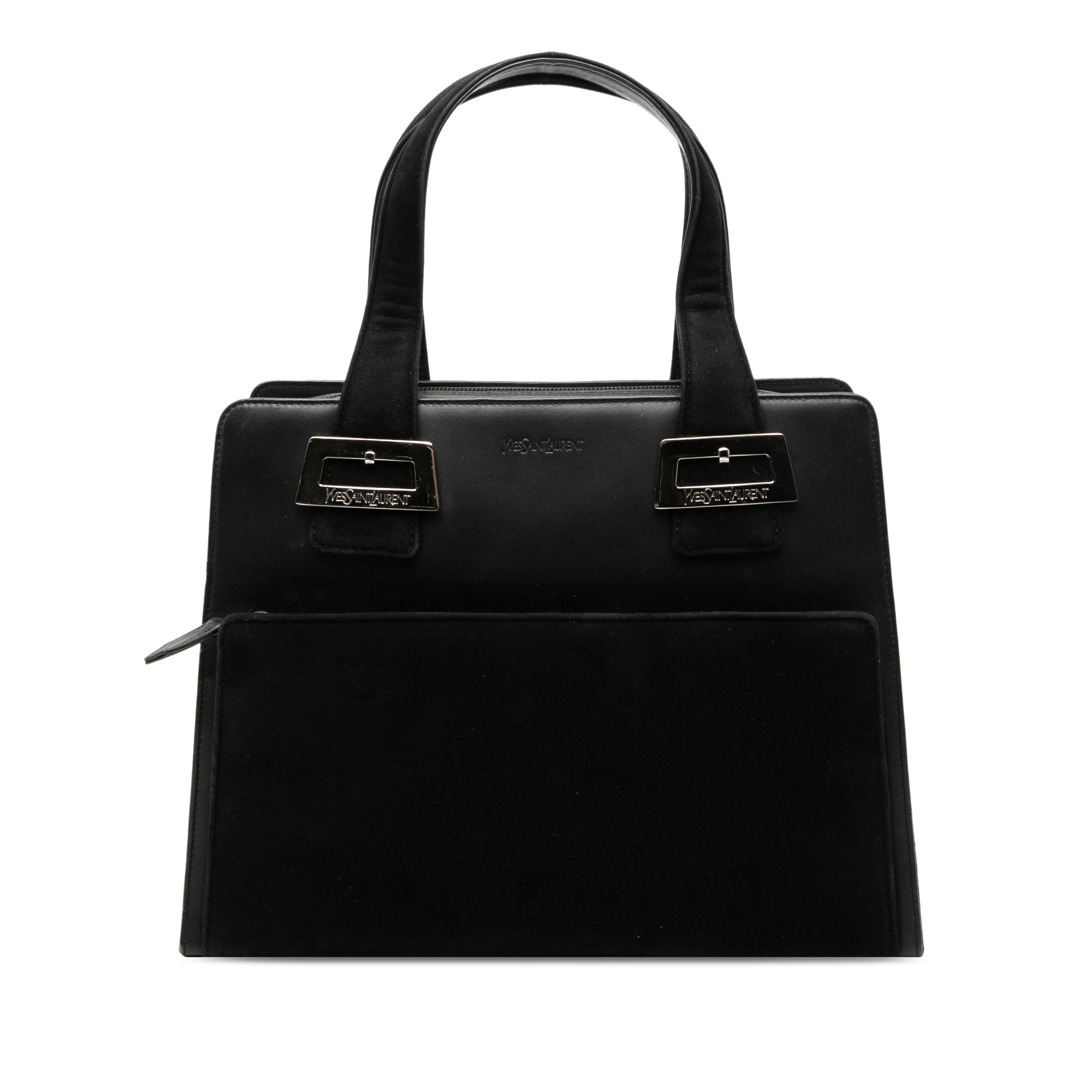 Leather and Tribute Suede Top Handle Bag - Image 1