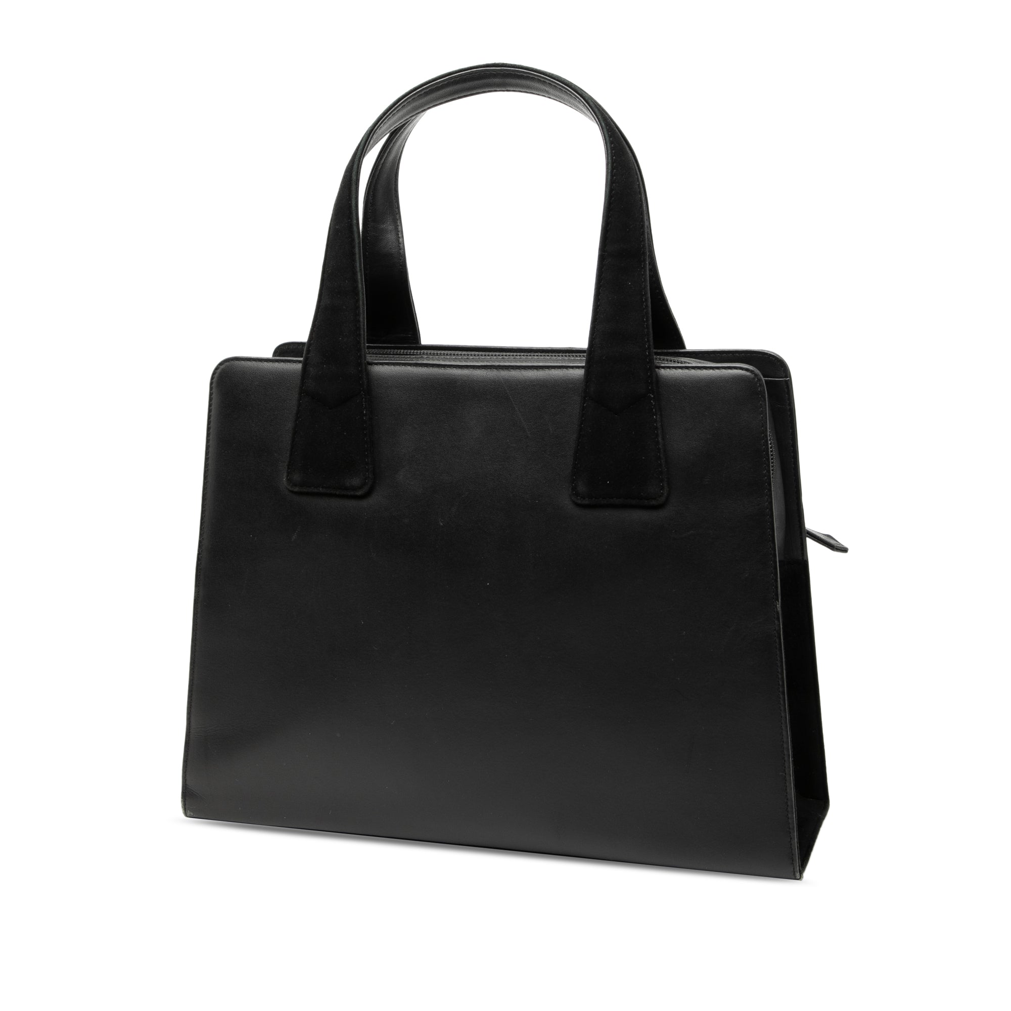 Leather and Tribute Suede Top Handle Bag - Image 2
