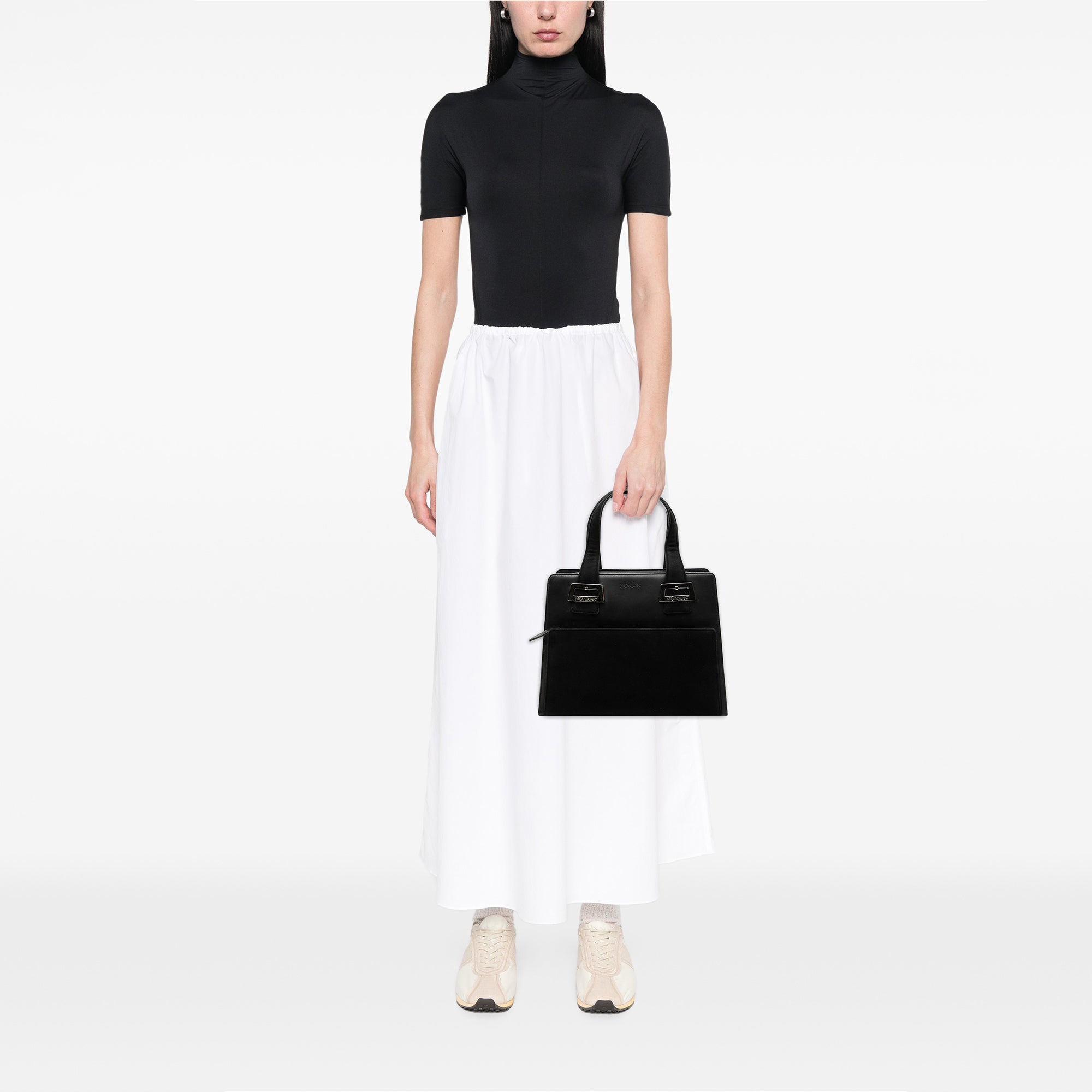 Leather and Tribute Suede Top Handle Bag - Image 6