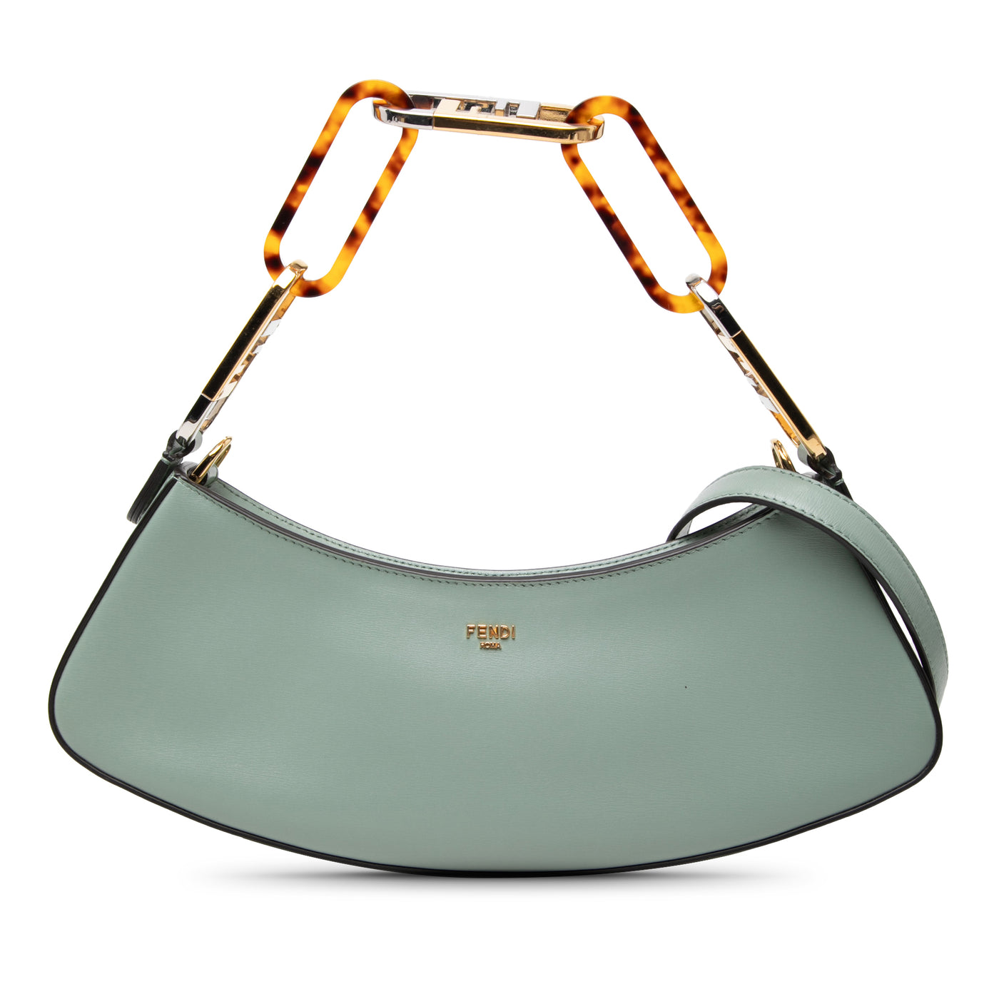 Leather O Lock Swing Satchel - Image 1