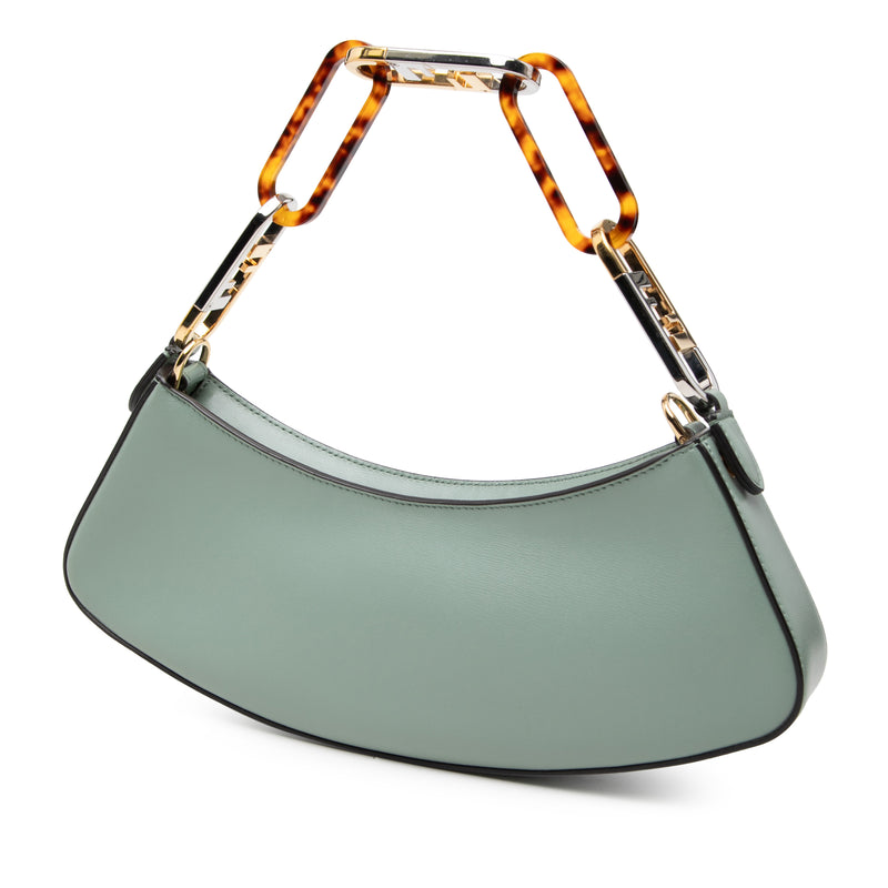 Leather O Lock Swing Satchel - Image 2