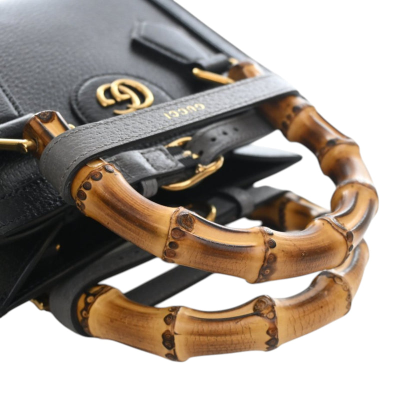 Mini Calfskin Bamboo Diana Satchel - Image 13