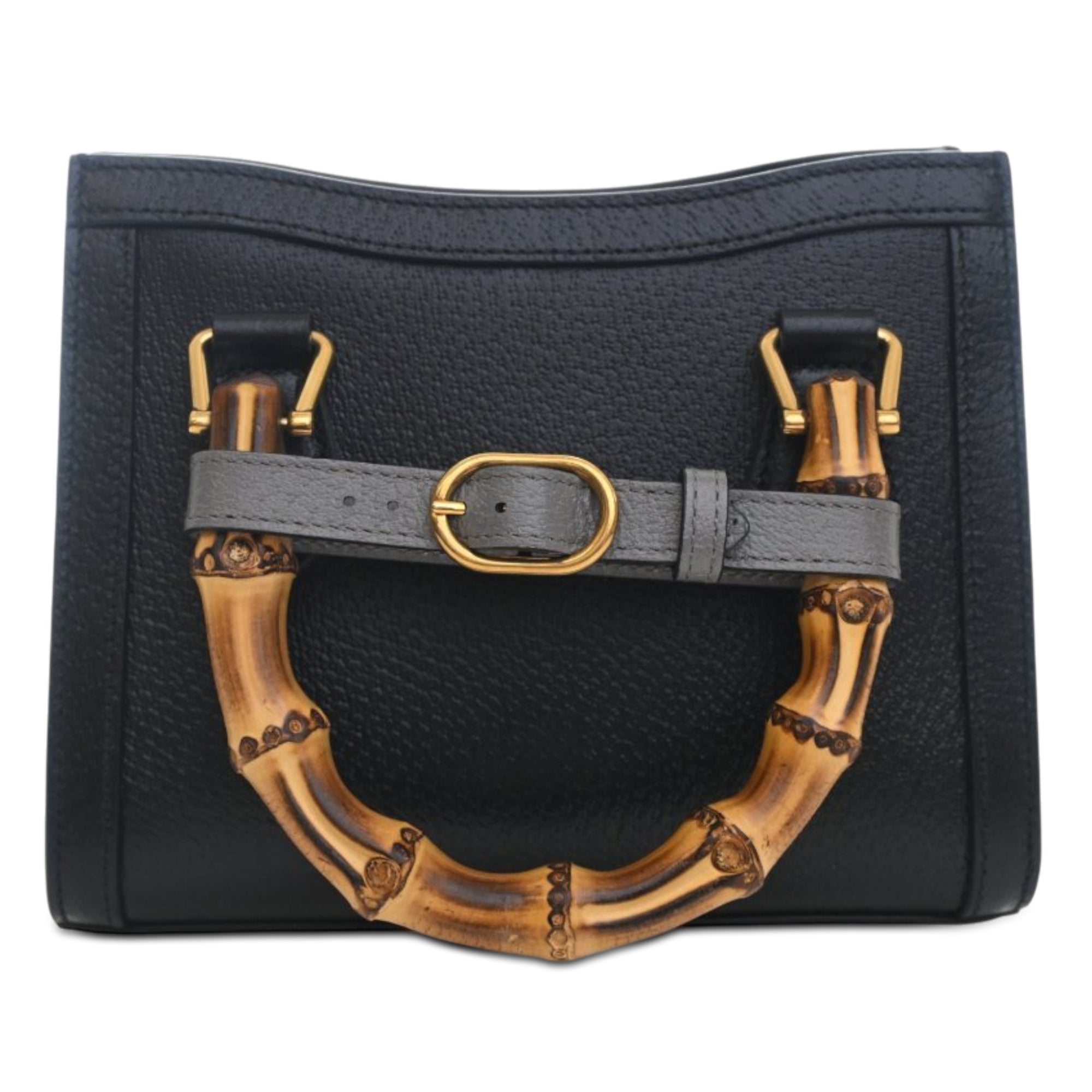 Mini Calfskin Bamboo Diana Satchel - Image 4