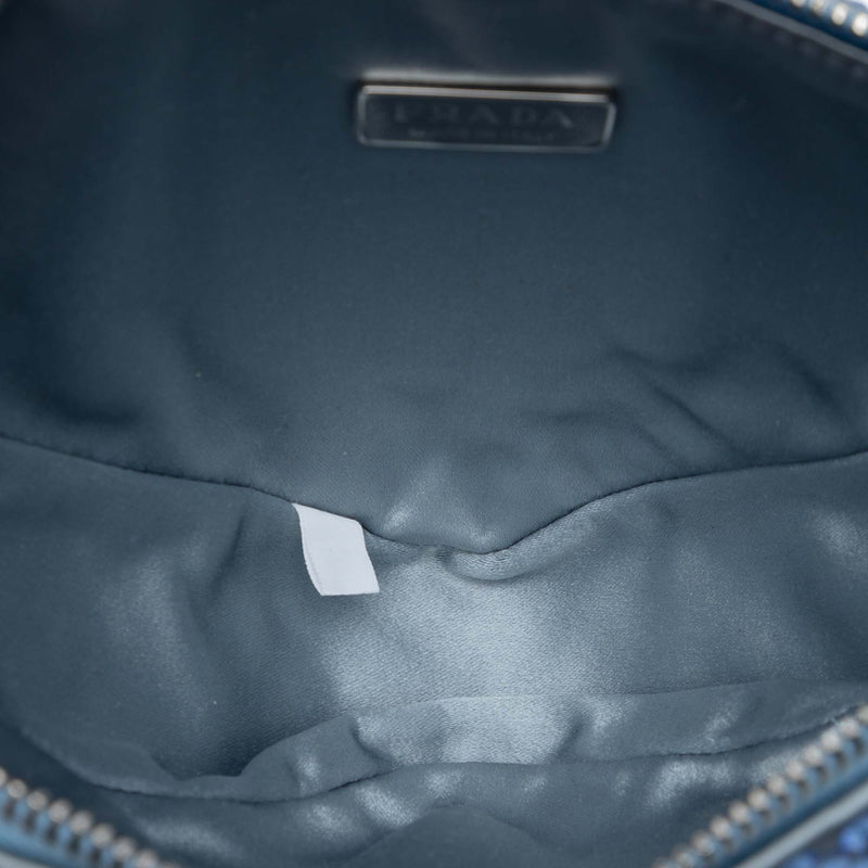 Satin Crystal Embellished Triangle Shoulder Bag - Image 4