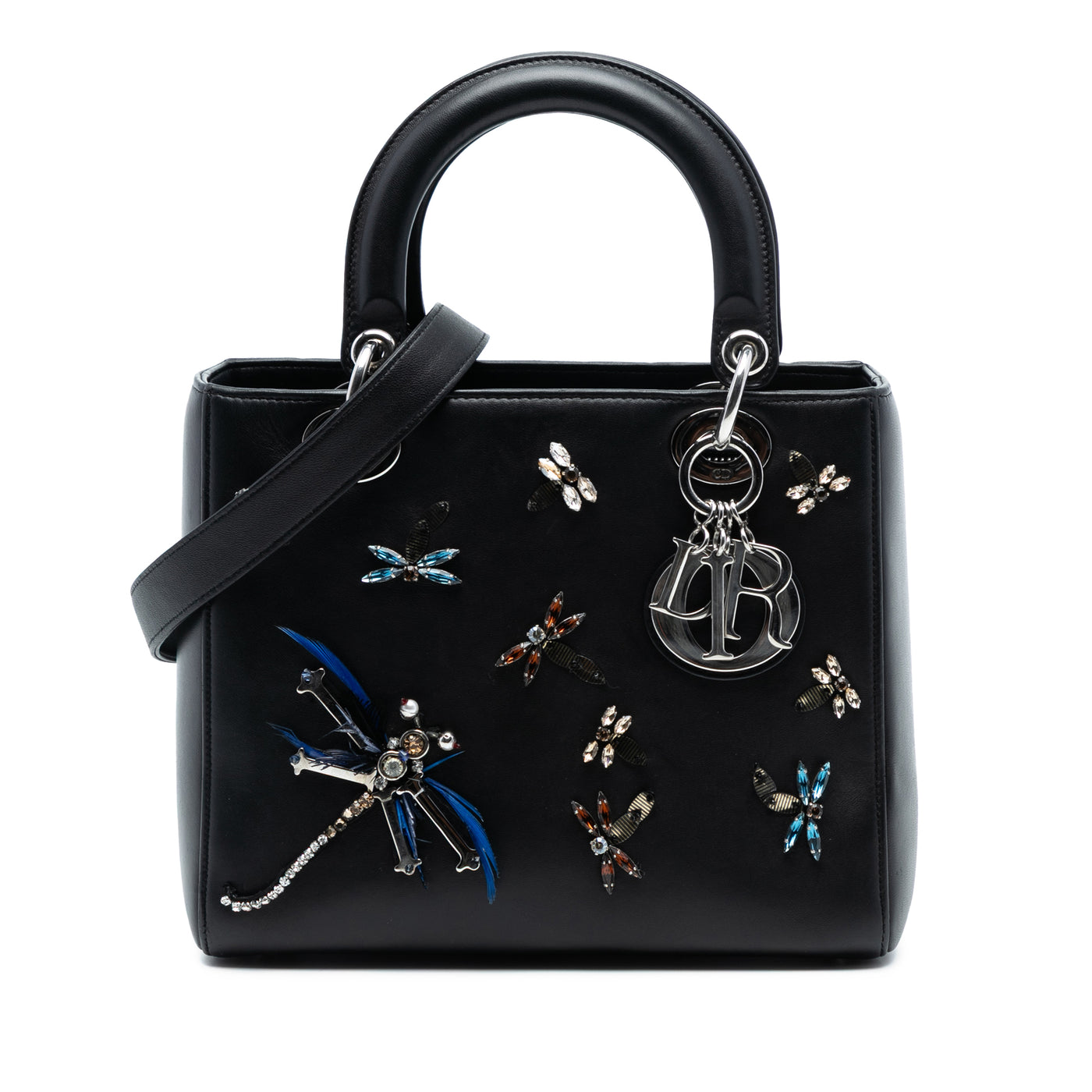 Medium Calfskin Dragonfly Embellished Lady Dior - Image 1