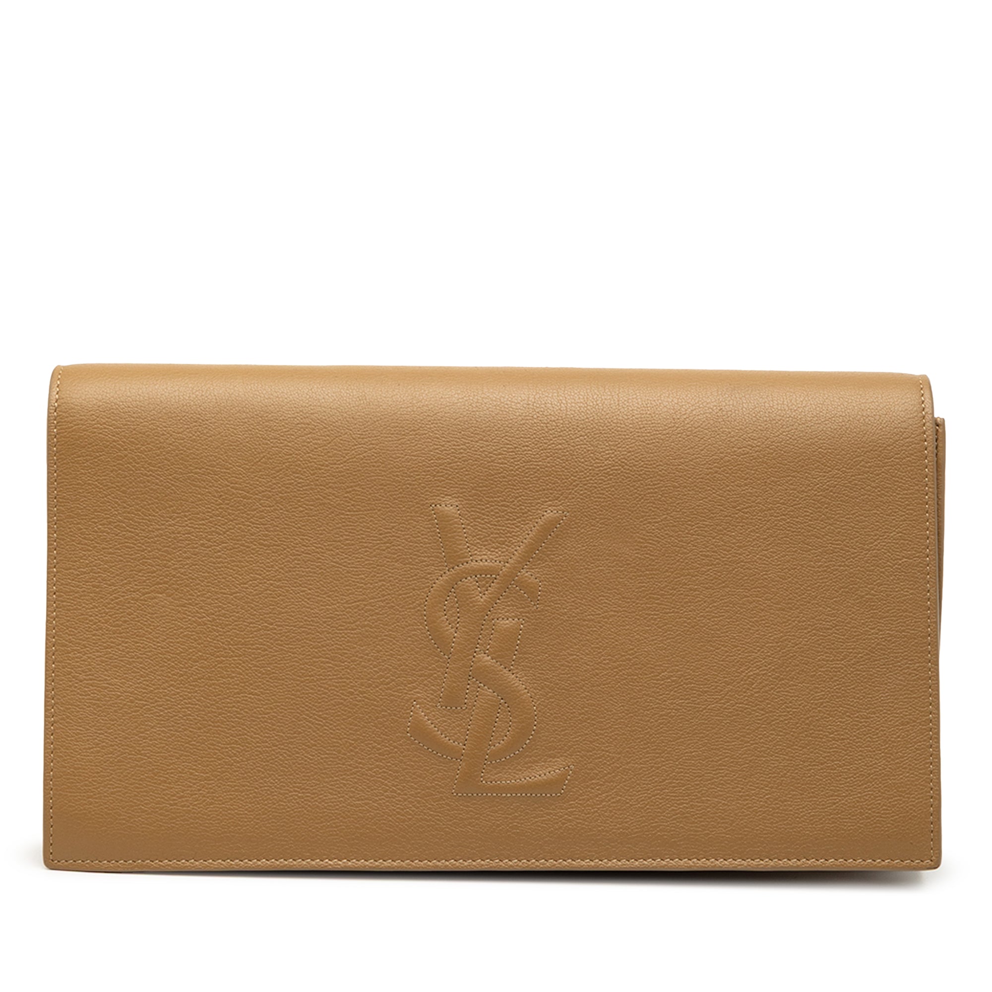 Large Calfskin Monogram Belle De Jour Clutch - Image 1