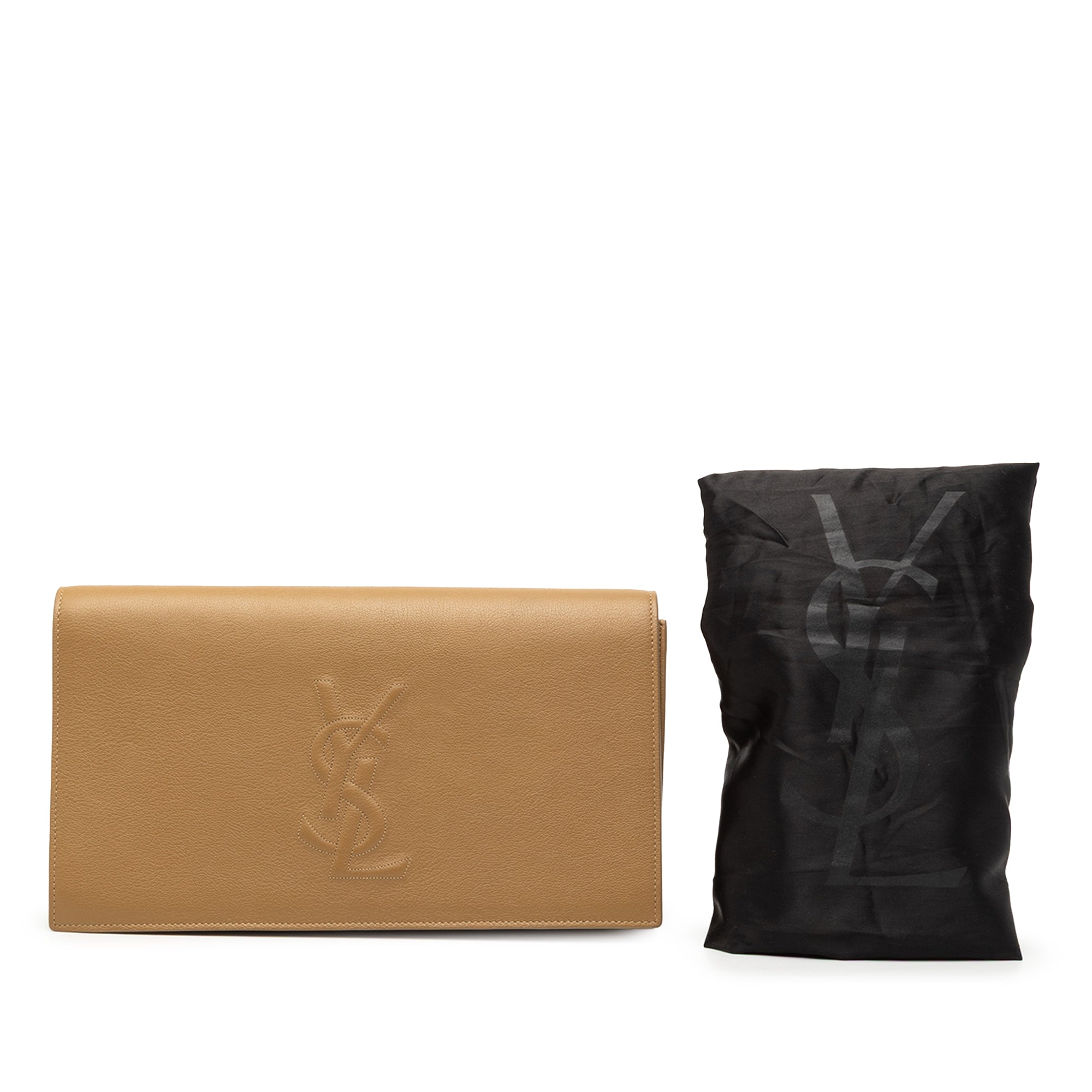 Large Calfskin Monogram Belle De Jour Clutch - Image 8