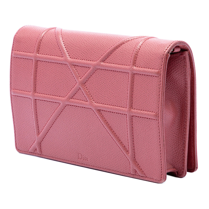 Grained Calfskin Diorama Wallet on Chain - Image 2