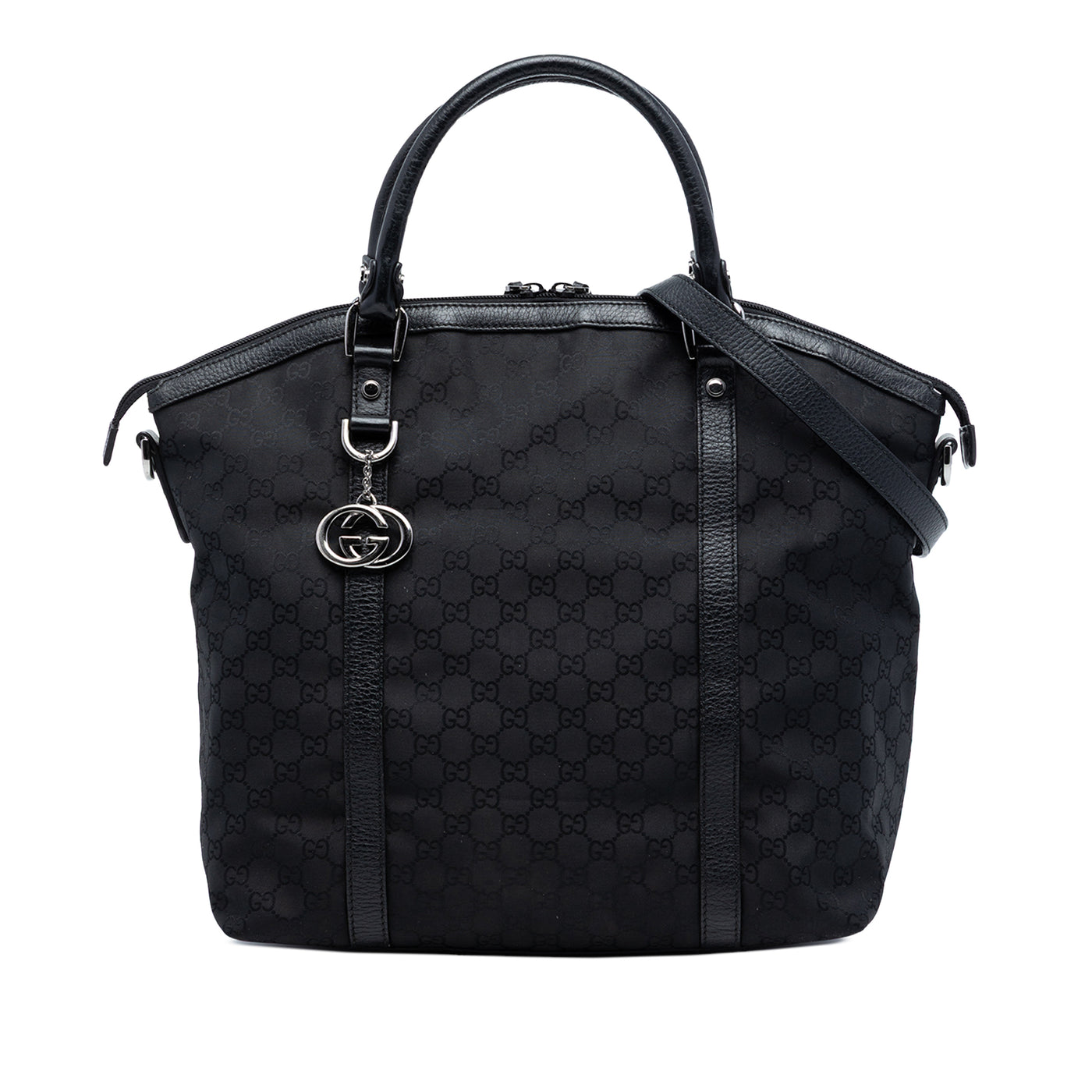 Large GG Canvas Charm Dome Satchel - Image 1