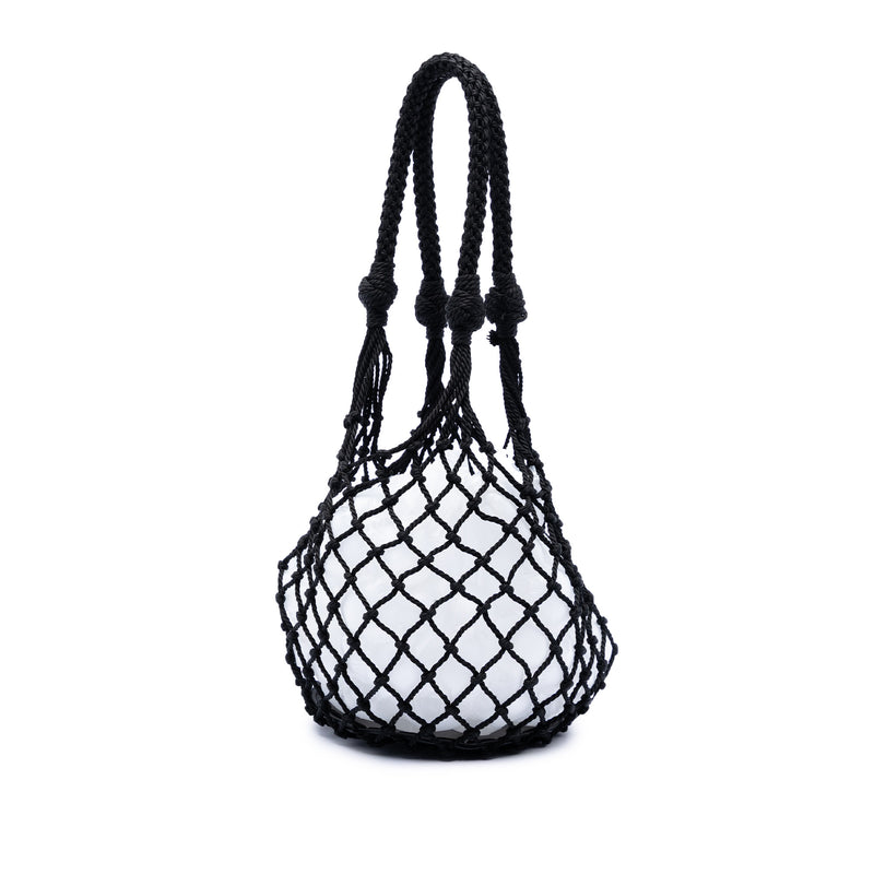 Mesh and Leather Bucket Bag - Image 2