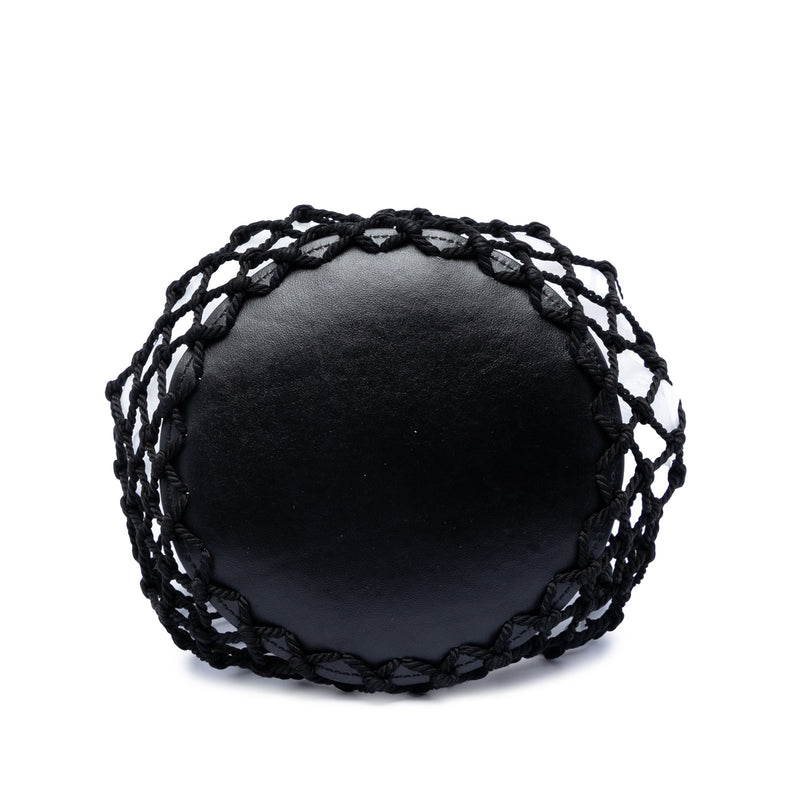 Mesh and Leather Bucket Bag - Image 3