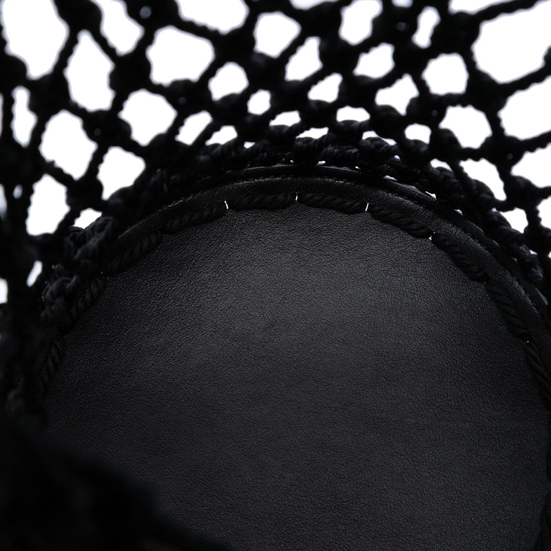 Mesh and Leather Bucket Bag - Image 4