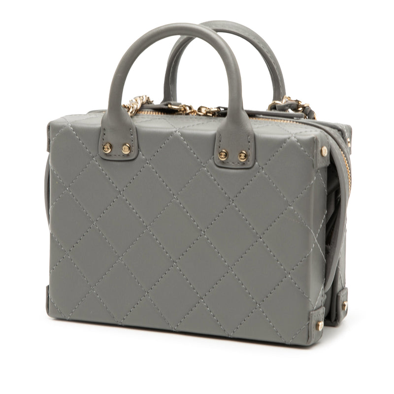 Small CC Quilted Calfskin Top Handle Convertible Vanity Case - Image 2