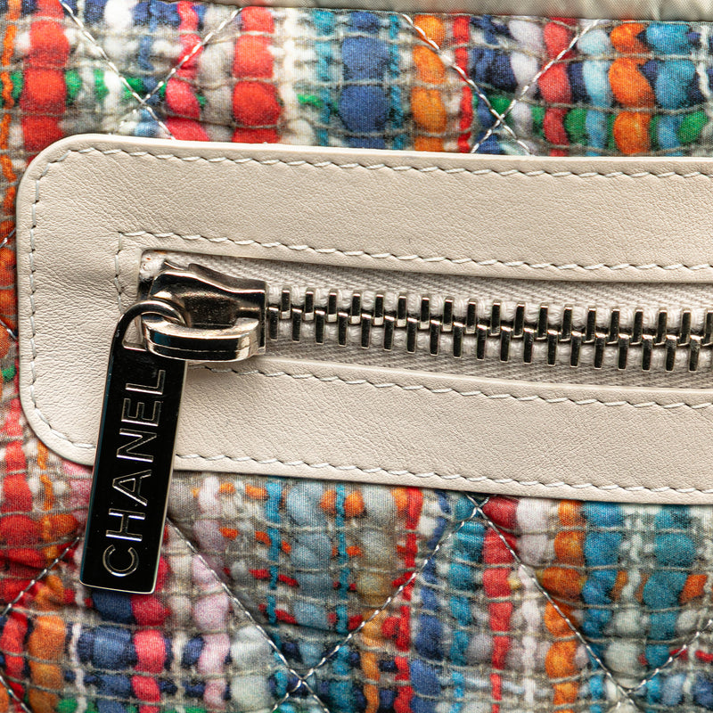 Nylon Tweed Printed Coco Cocoon Tote - Image 10