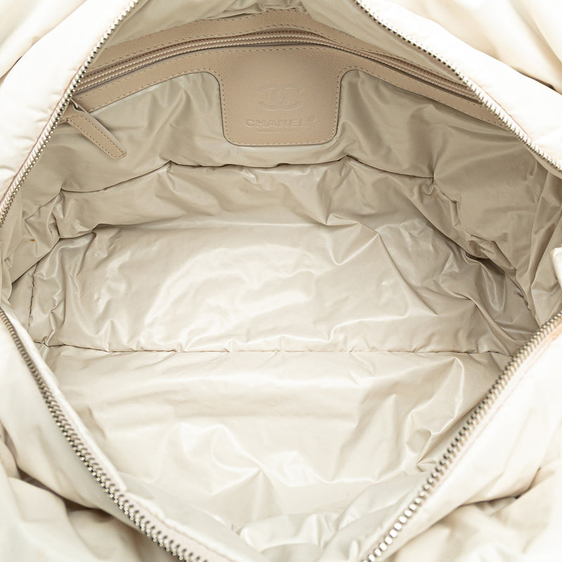 Nylon Tweed Printed Coco Cocoon Tote - Image 4