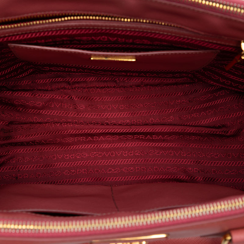 Saffiano Lux Galleria Double Zip Front Pocket Satchel - Image 4