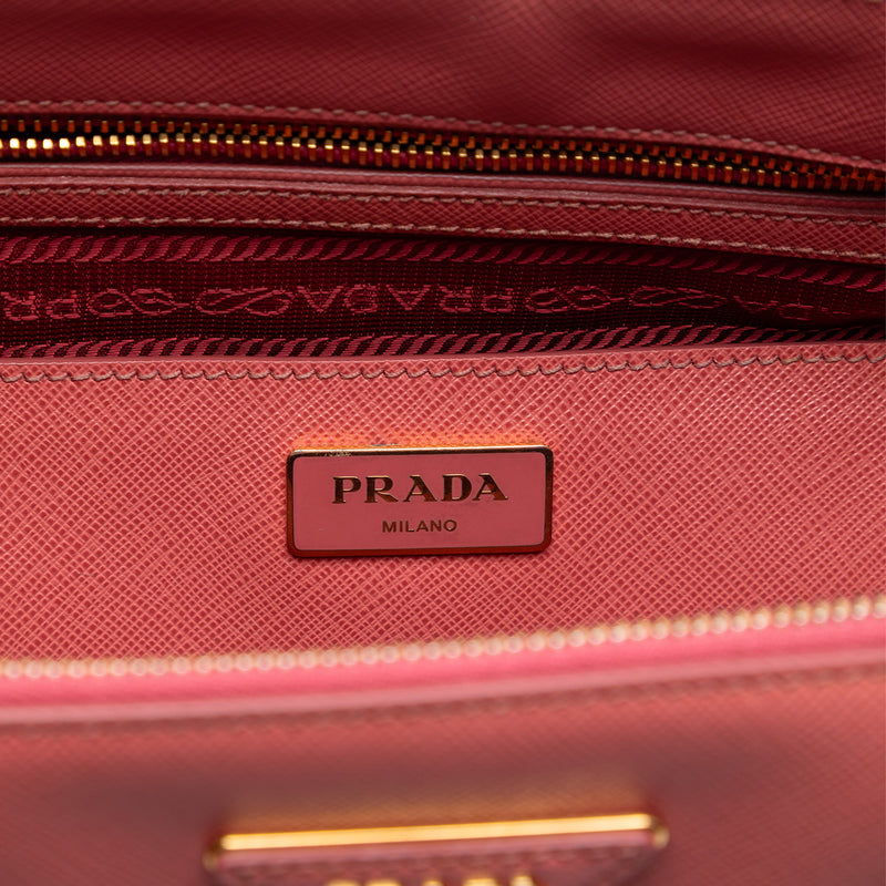 Saffiano Lux Galleria Double Zip Front Pocket Satchel - Image 5