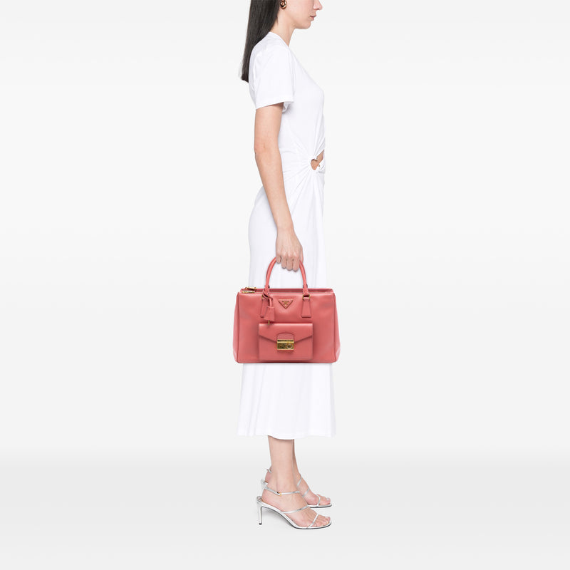 Saffiano Lux Galleria Double Zip Front Pocket Satchel - Image 6