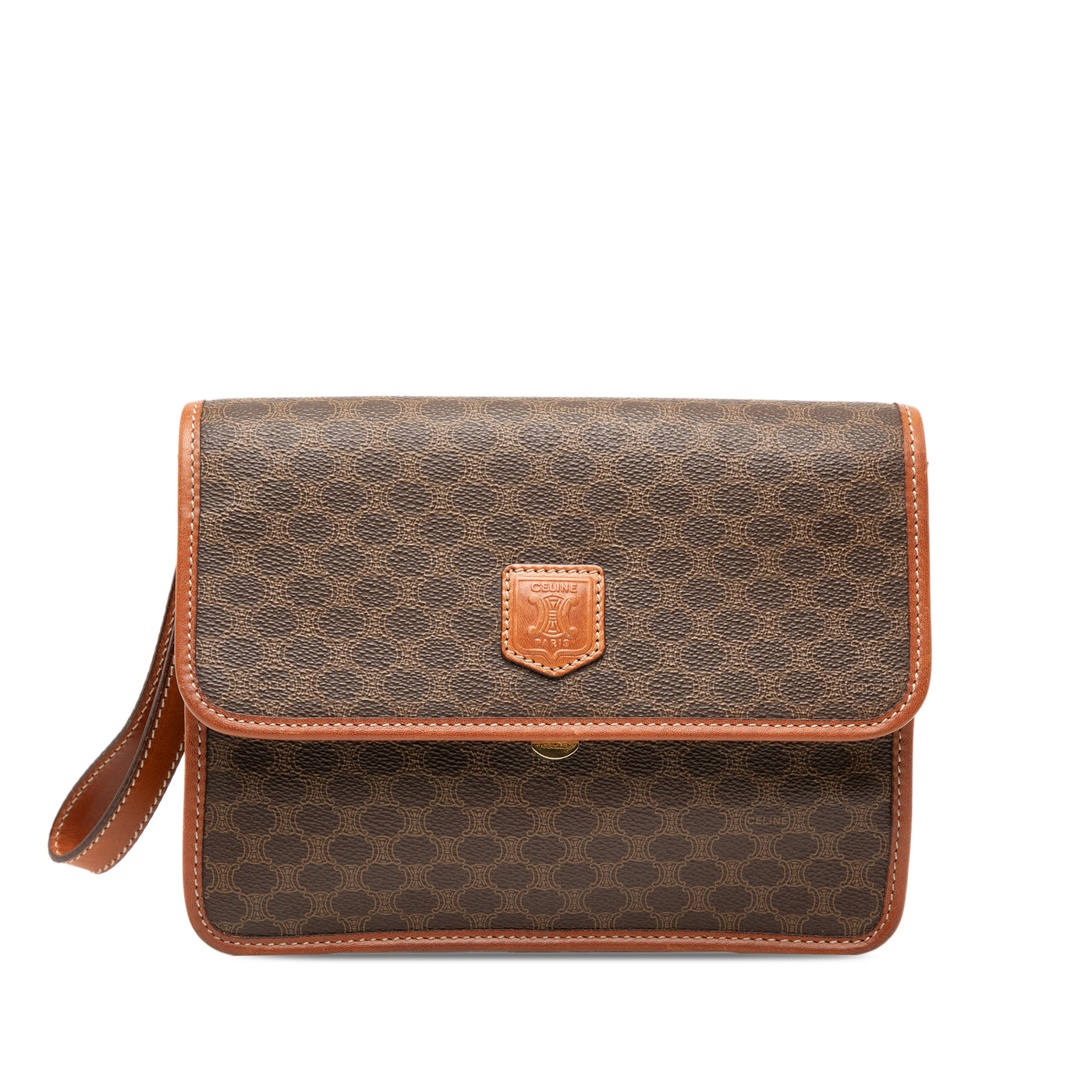 Macadam Coated Canvas Clutch - Image 1
