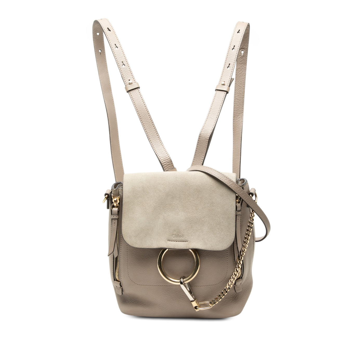Small Calfskin and Suede Faye Backpack - Image 1