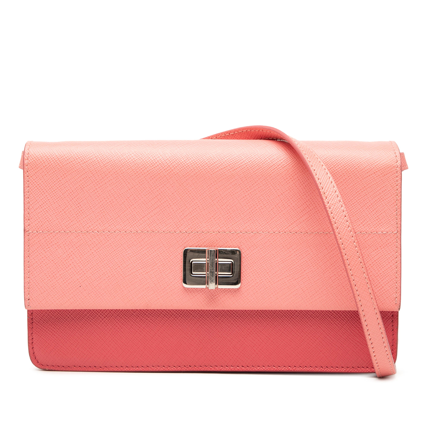 Saffiano Turn Lock Wallet on Strap - Image 1