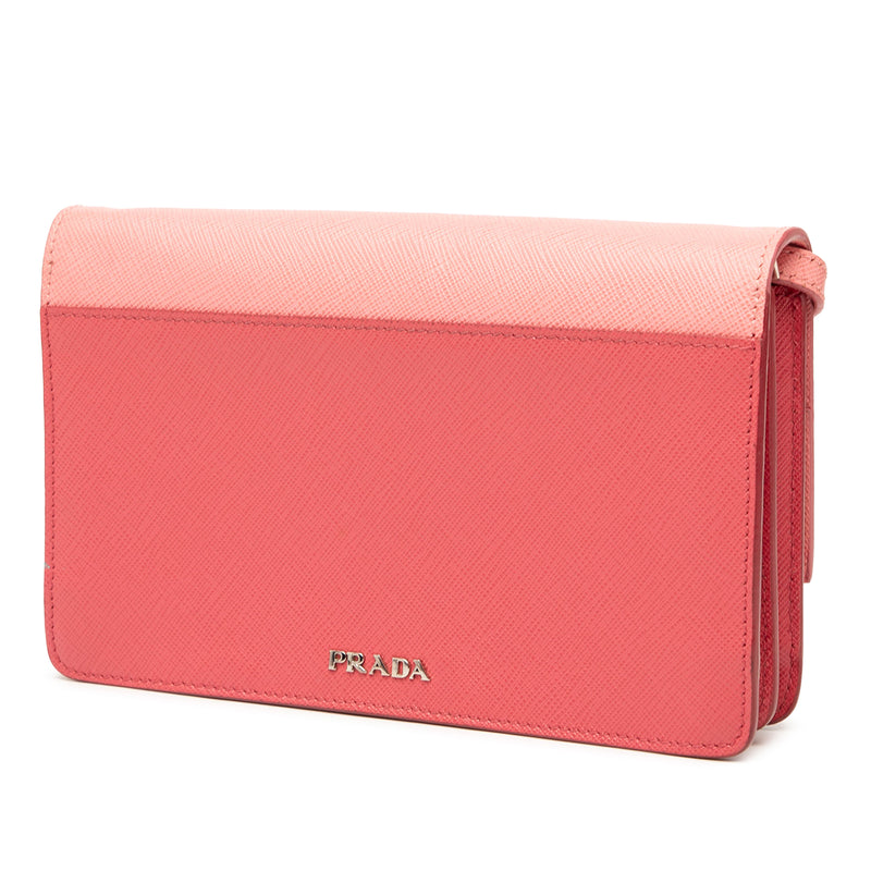 Saffiano Turn Lock Wallet on Strap - Image 2