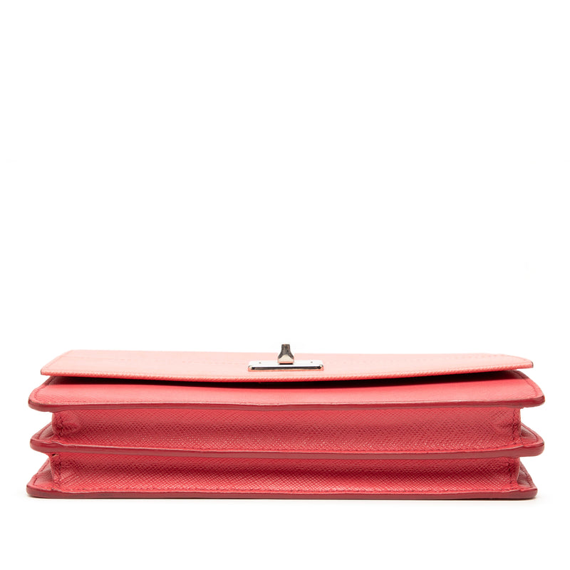 Saffiano Turn Lock Wallet on Strap - Image 3