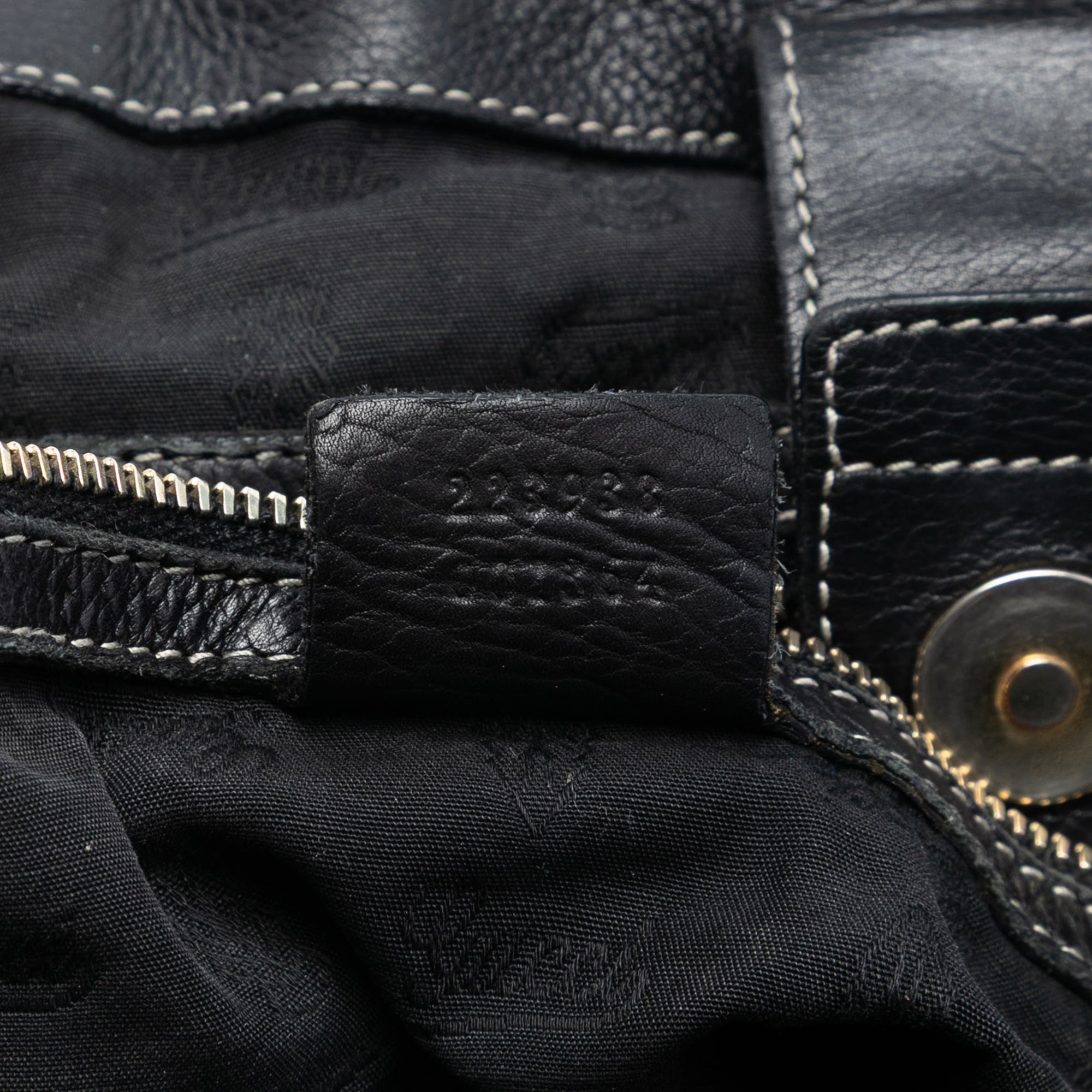 Diamante Canvas Crest Satchel - Image 6