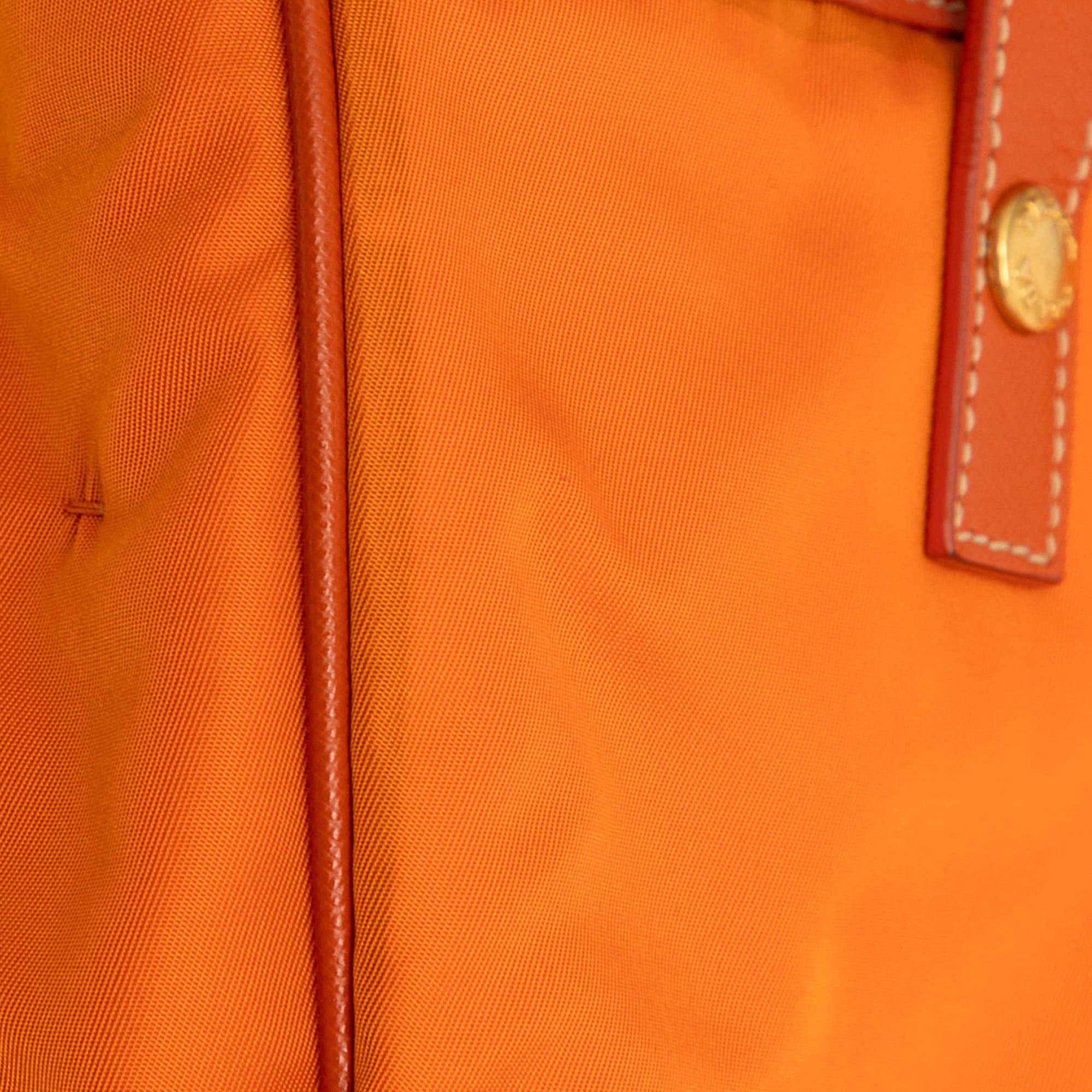 Saffiano Trimmed Tessuto Logo Oro Satchel - Image 6