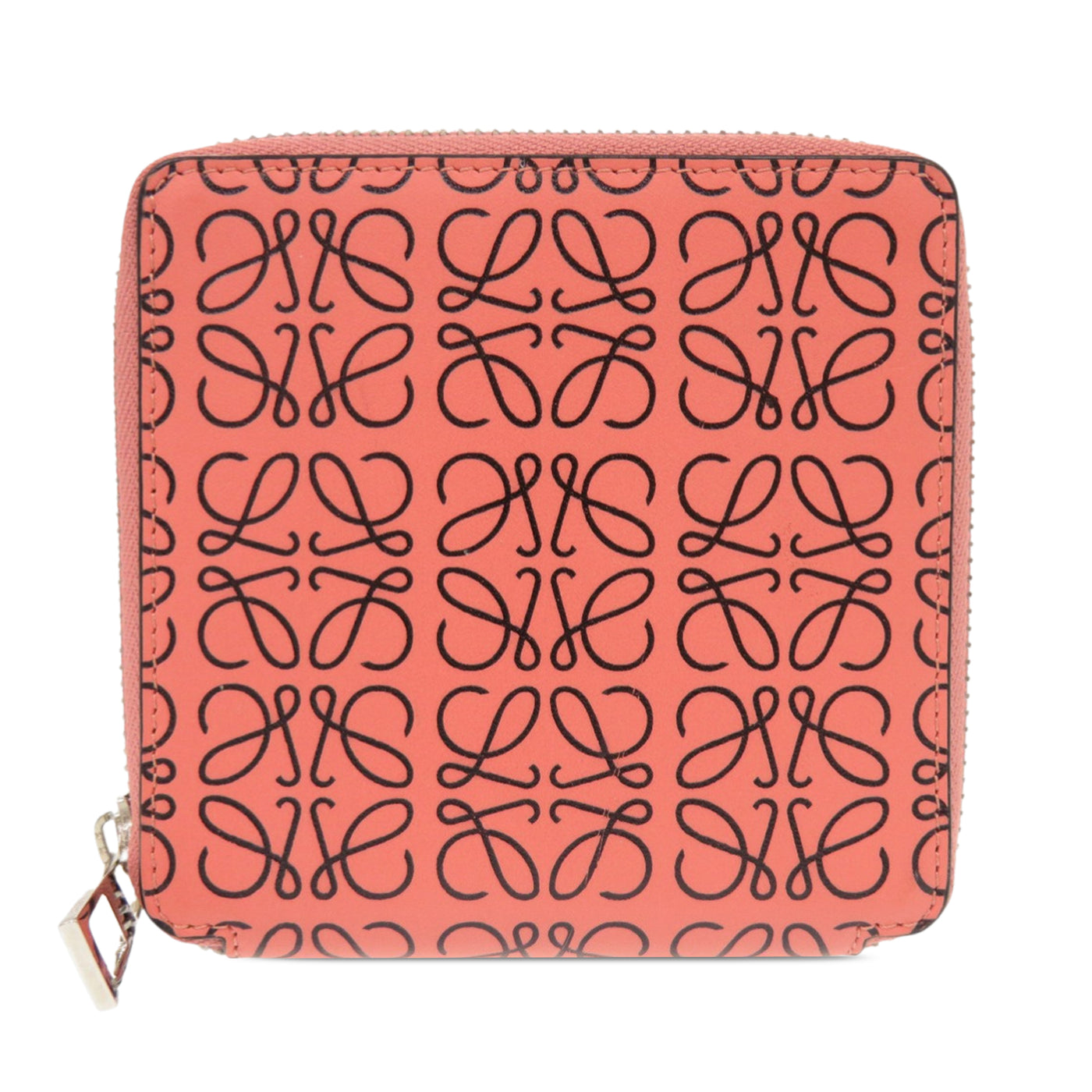 Leather Anagram Square Zip Wallet - Image 1