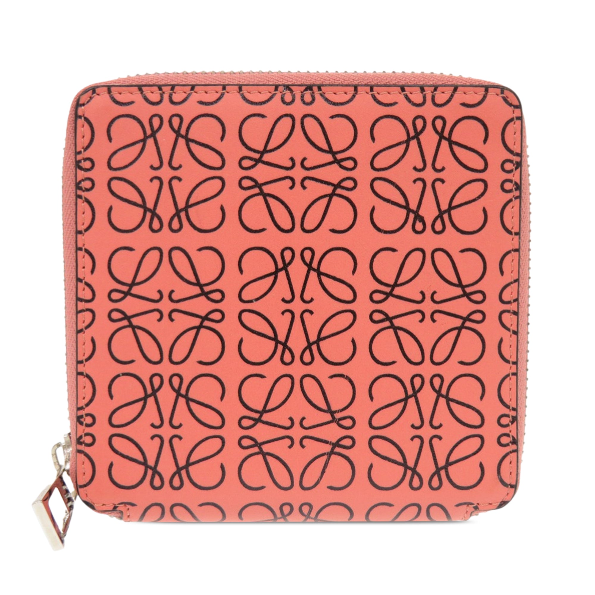 Leather Anagram Square Zip Wallet - Image 1